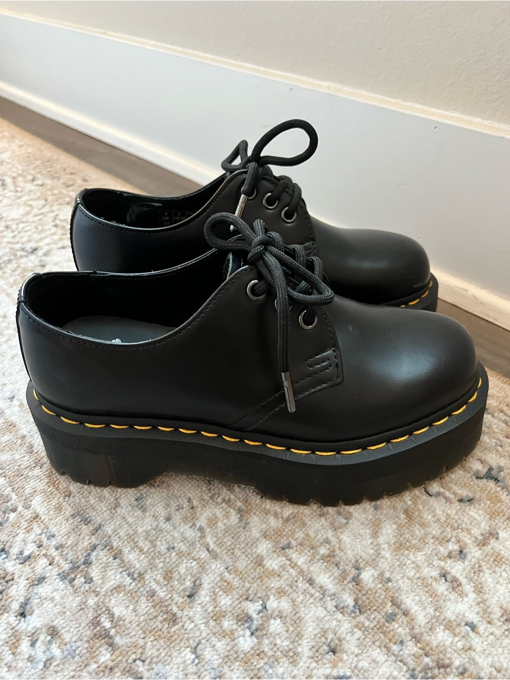 DOC MARTENS 1461 SMOOTH LEATHER PLATFORM SHOES